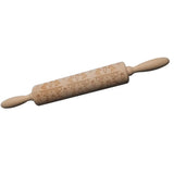 Maxbell Easter Wooden Rolling Pin Embossed Rabbit and Turnip Decor