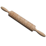 Maxbell Easter Wooden Rolling Pin Embossed Rabbit and Turnip Decor