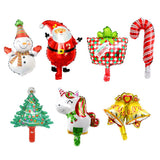 Maxbell 10pcs Mini Christmas Aluminum Foil Balloon Xmas Party Decor Props Cane