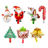 Maxbell 10pcs Mini Christmas Aluminum Foil Balloon Xmas Party Decor Props Cane