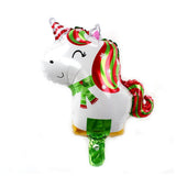 Maxbell 10pcs Mini Christmas Aluminum Foil Balloon Xmas Party Decor Props Unicorn