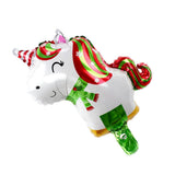 Maxbell 10pcs Mini Christmas Aluminum Foil Balloon Xmas Party Decor Props Unicorn