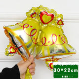 Maxbell 10pcs Mini Christmas Aluminum Foil Balloon Xmas Party Decor Props Bell