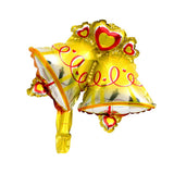 Maxbell 10pcs Mini Christmas Aluminum Foil Balloon Xmas Party Decor Props Bell
