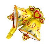 Maxbell 10pcs Mini Christmas Aluminum Foil Balloon Xmas Party Decor Props Bell