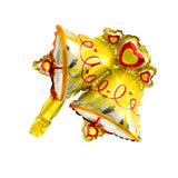 Maxbell 10pcs Mini Christmas Aluminum Foil Balloon Xmas Party Decor Props Bell