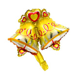 Maxbell 10pcs Mini Christmas Aluminum Foil Balloon Xmas Party Decor Props Bell