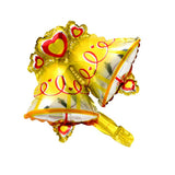 Maxbell 10pcs Mini Christmas Aluminum Foil Balloon Xmas Party Decor Props Bell