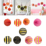 Maxbell 3Pcs Paper Lantern Hanging Decoration for Birthday Wedding Baby Shower Red