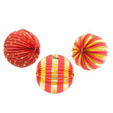 Maxbell 3Pcs Paper Lantern Hanging Decoration for Birthday Wedding Baby Shower Red