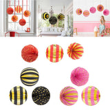 Maxbell 3Pcs Paper Lantern Hanging Decoration for Birthday Wedding Baby Shower Red