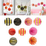 Maxbell 3Pcs Paper Lantern Hanging Decoration for Birthday Wedding Baby Shower Red
