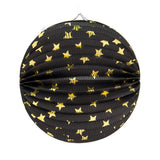 Maxbell 3Pcs Paper Lantern Hanging Decoration for Birthday Wedding Baby Shower Black