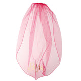 Maxbell Bride to Be Tulle Veil with Comb for Wedding Bridal Shower 1 Layer Rose Red