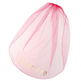 Maxbell Bride to Be Tulle Veil with Comb for Wedding Bridal Shower 1 Layer Rose Red