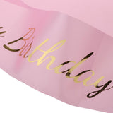 Maxbell Magical Unicorn Happy Birthday Satin Sash Costume Accessories Pink
