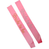 Maxbell Bride To Be Satin Sash Bridal Shower Wedding Bachelorette Decor Pink Gold