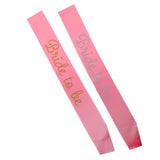 Maxbell Bride To Be Satin Sash Bridal Shower Wedding Bachelorette Decor Pink Gold