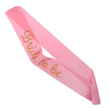 Maxbell Bride To Be Satin Sash Bridal Shower Wedding Bachelorette Decor Pink Gold