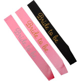 Maxbell Bride To Be Satin Sash Bridal Shower Wedding Bachelorette Decor Pink Gold