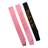 Maxbell Bride To Be Satin Sash Bridal Shower Wedding Bachelorette Decor Pink Gold