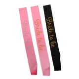 Maxbell Bride To Be Satin Sash Bridal Shower Wedding Bachelorette Decor Pink Gold