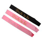 Maxbell Bride To Be Satin Sash Bridal Shower Wedding Bachelorette Decor Pink Gold