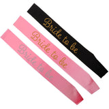 Maxbell Bride To Be Satin Sash Bridal Shower Wedding Bachelorette Decor Pink Gold