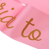 Maxbell Bride To Be Satin Sash Bridal Shower Wedding Bachelorette Decor Pink Gold