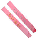 Maxbell Bride To Be Satin Sash Bridal Shower Wedding Bachelorette Decor Pink Gold