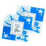 Maxbell 2pcs Table Cup Mat Photo Coaster Placemat Baby Shower Table Decoration Blue