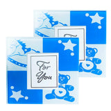 Maxbell 2pcs Table Cup Mat Photo Coaster Placemat Baby Shower Table Decoration Blue