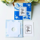 Maxbell 2pcs Table Cup Mat Photo Coaster Placemat Baby Shower Table Decoration Blue