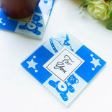 Maxbell 2pcs Table Cup Mat Photo Coaster Placemat Baby Shower Table Decoration Blue