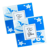 Maxbell 2pcs Table Cup Mat Photo Coaster Placemat Baby Shower Table Decoration Blue