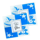 Maxbell 2pcs Table Cup Mat Photo Coaster Placemat Baby Shower Table Decoration Blue