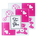 Maxbell 2pcs Table Cup Mat Photo Coaster Placemat Baby Shower Table Decoration Pink