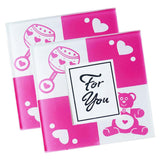 Maxbell 2pcs Table Cup Mat Photo Coaster Placemat Baby Shower Table Decoration Pink