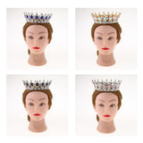 Maxbell Vintage Bridal Crystal Rhinestone Tiara Crown Queen Hair Costume Pink