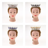 Maxbell Vintage Bridal Crystal Rhinestone Tiara Crown Queen Hair Costume Pink