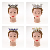 Maxbell Vintage Bridal Crystal Rhinestone Tiara Crown Queen Hair Costume Pink