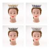 Maxbell Vintage Bridal Crystal Rhinestone Tiara Crown Queen Hair Costume Pink