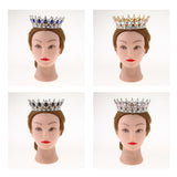 Maxbell Vintage Bridal Crystal Rhinestone Tiara Crown Queen Hair Costume Purple