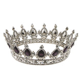 Maxbell Vintage Bridal Crystal Rhinestone Tiara Crown Queen Hair Costume Purple