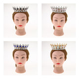 Maxbell Vintage Bridal Crystal Rhinestone Tiara Crown Queen Hair Costume Purple