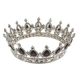 Maxbell Vintage Bridal Crystal Rhinestone Tiara Crown Queen Hair Costume Purple