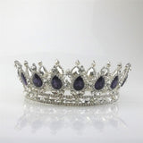 Maxbell Vintage Bridal Crystal Rhinestone Tiara Crown Queen Hair Costume Purple