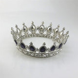 Maxbell Vintage Bridal Crystal Rhinestone Tiara Crown Queen Hair Costume Purple
