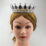 Maxbell Vintage Bridal Crystal Rhinestone Tiara Crown Queen Hair Costume Purple