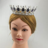 Maxbell Vintage Bridal Crystal Rhinestone Tiara Crown Queen Hair Costume Purple